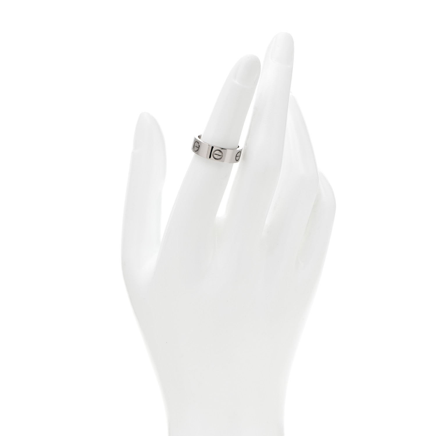 Cartier 18K White Gold 5.5mm LOVE Ring 50 5.25 2 of 5