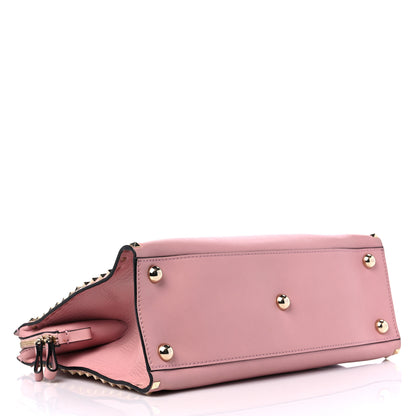 Valentino Garavani Vitello Rockstud Dome Shopper Pop Gardenia 4 of 9