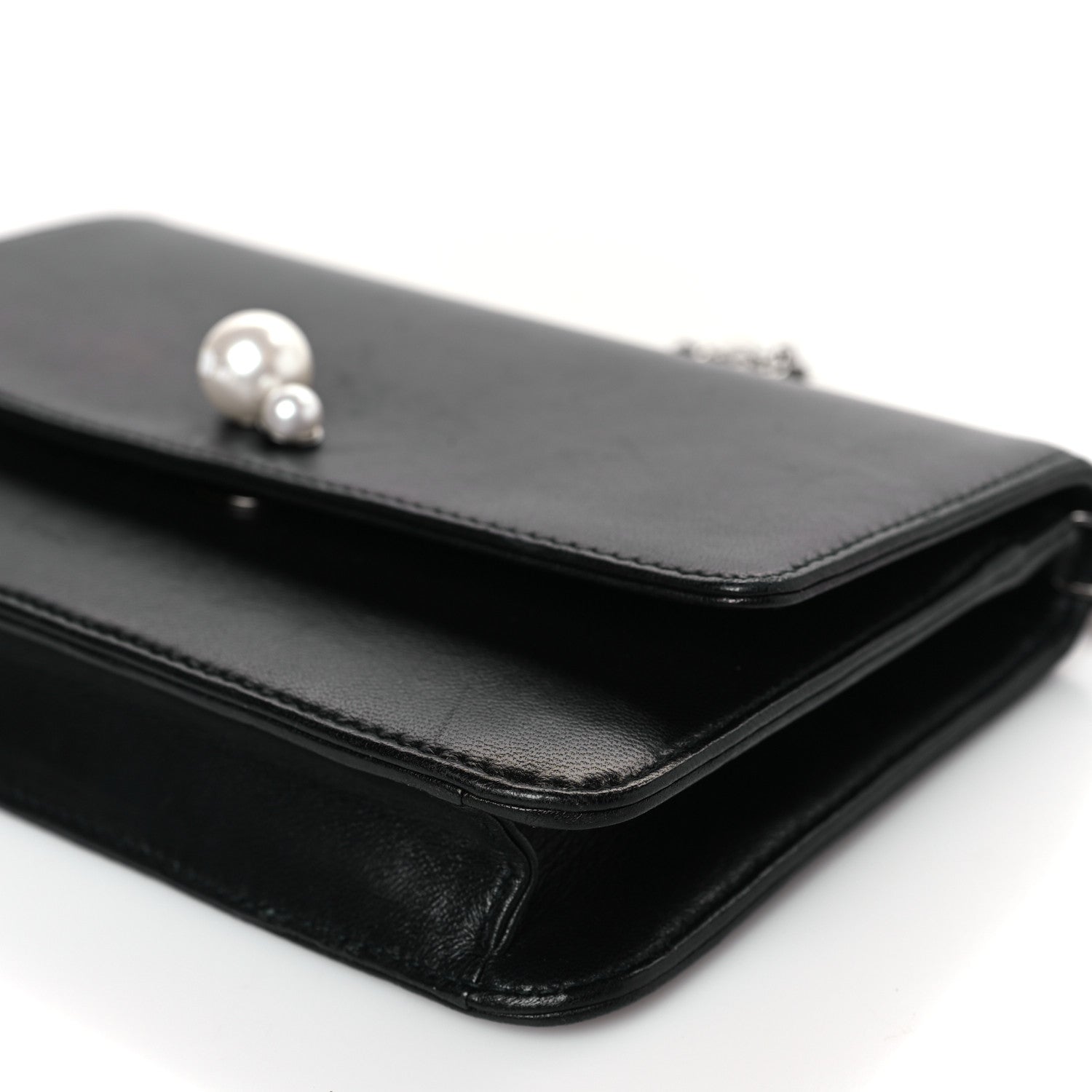 Christian Dior Smooth Lambskin Tribale Chain Wallet Black 9 of 9