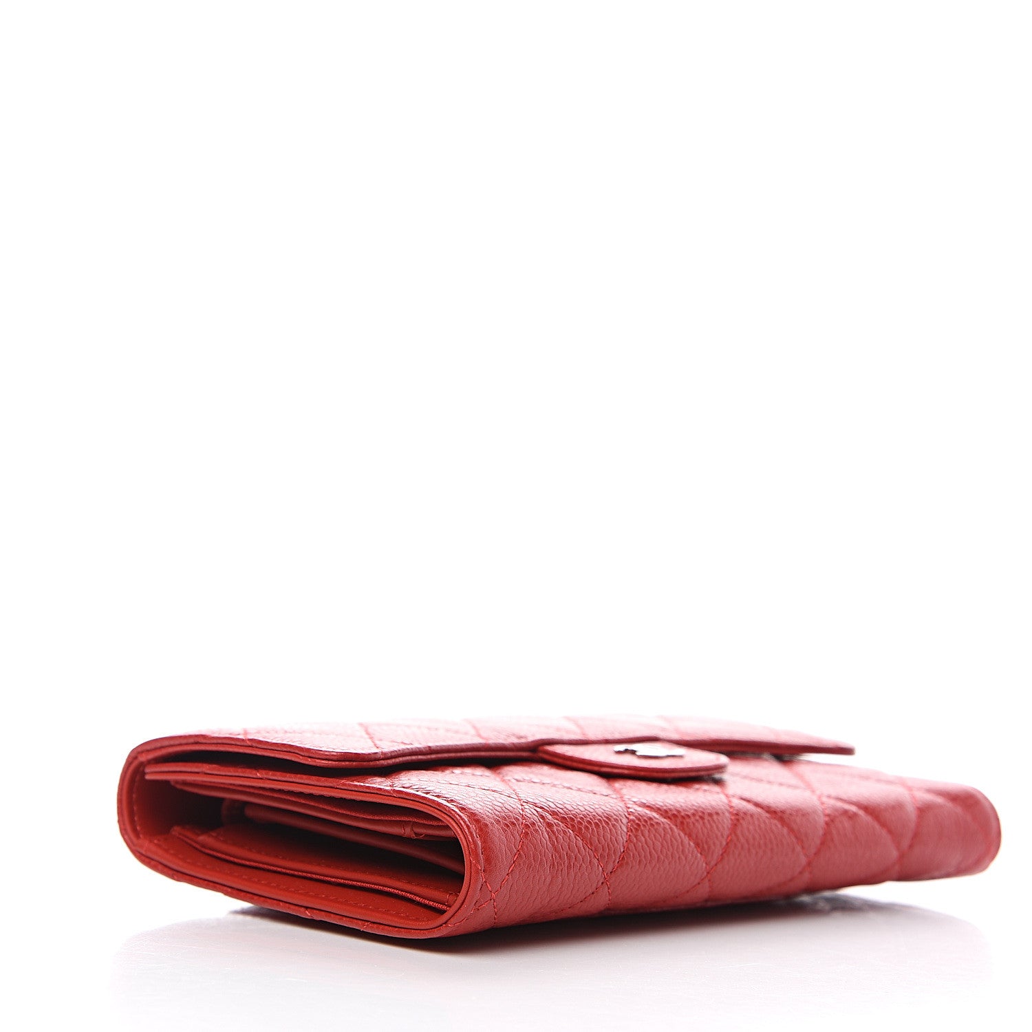 Chanel Caviar Quilted Large Flap Wallet Red 3 of 7