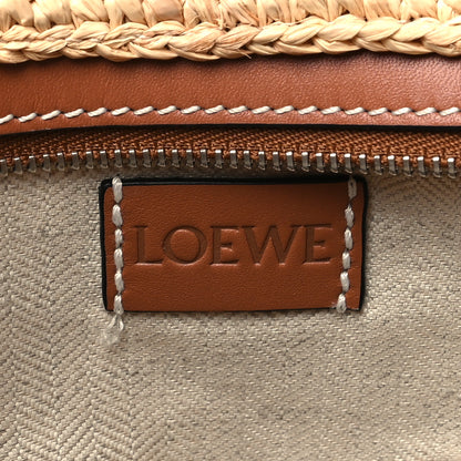 Loewe Calfskin Raffia Paulas Ibiza Pochette Bag Natural Tan 6 of 10