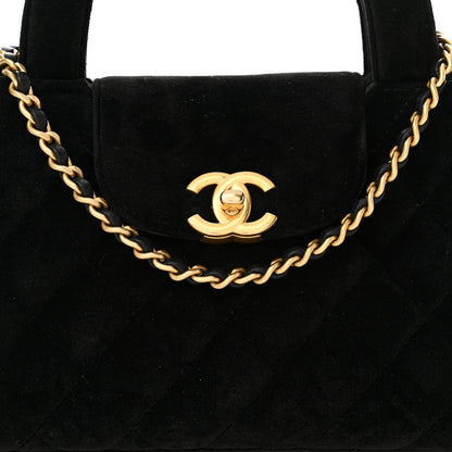 Chanel Velvet Quilted Nano Kelly Shopper Black 8 of 11