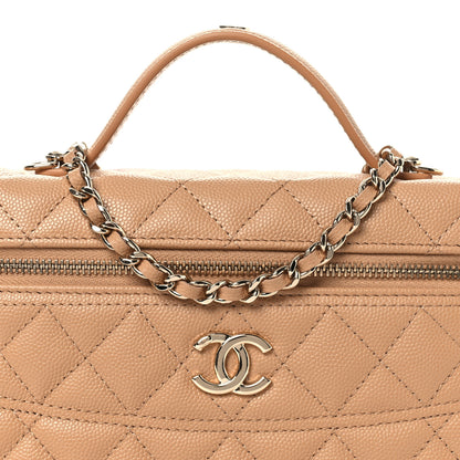 Chanel Caviar Quilted Trendy Handle Slim Vanity Beige 8 of 11
