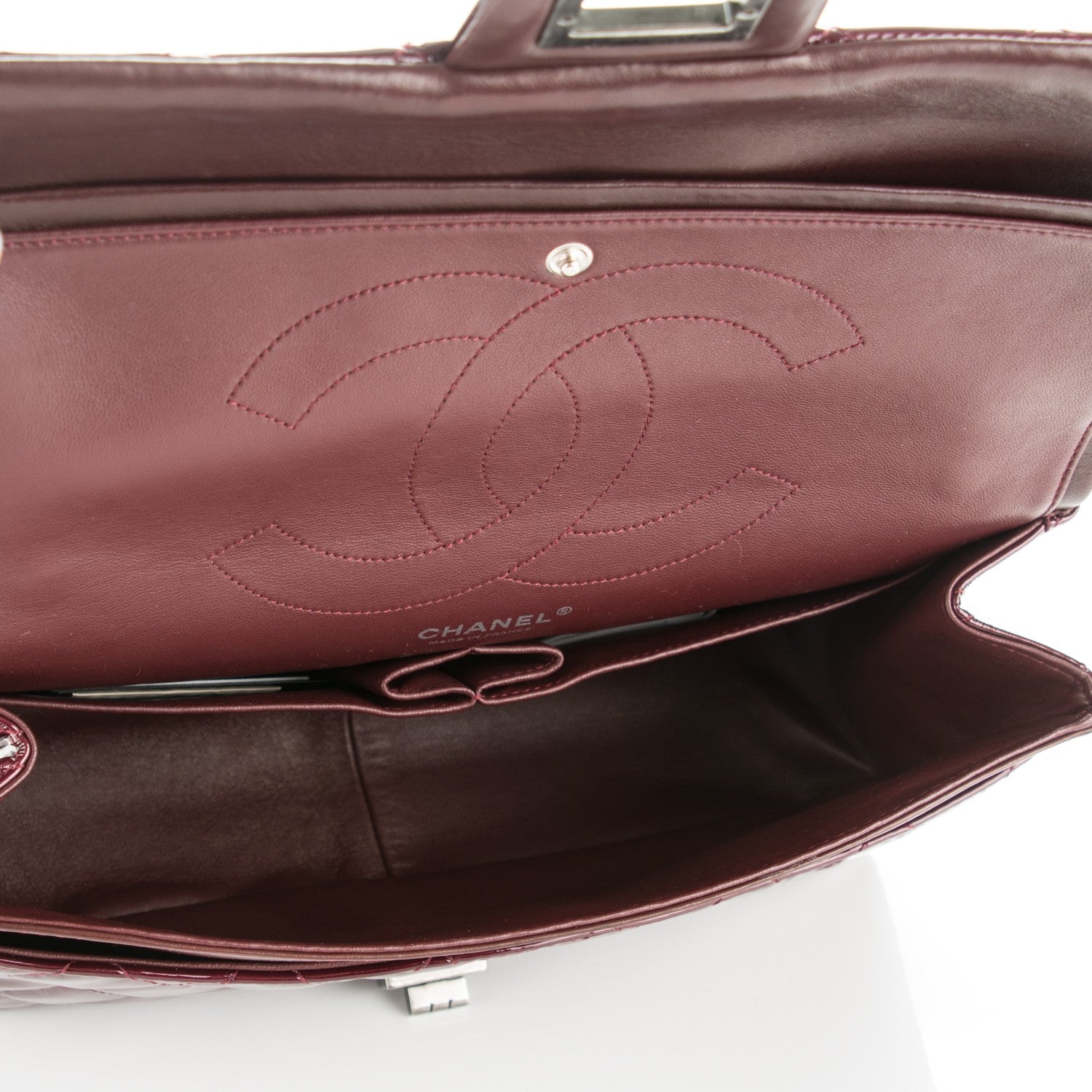 Chanel Patent Quilted 2.55 Reissue 227 Flap Light Burgundy 5 of 8