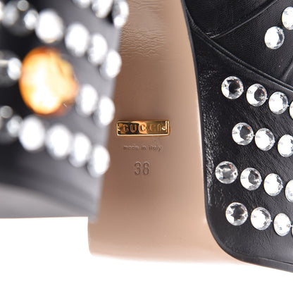 Gucci Malaga Kid Crystal Amilna Platform Loafer 38 Black 6 of 7