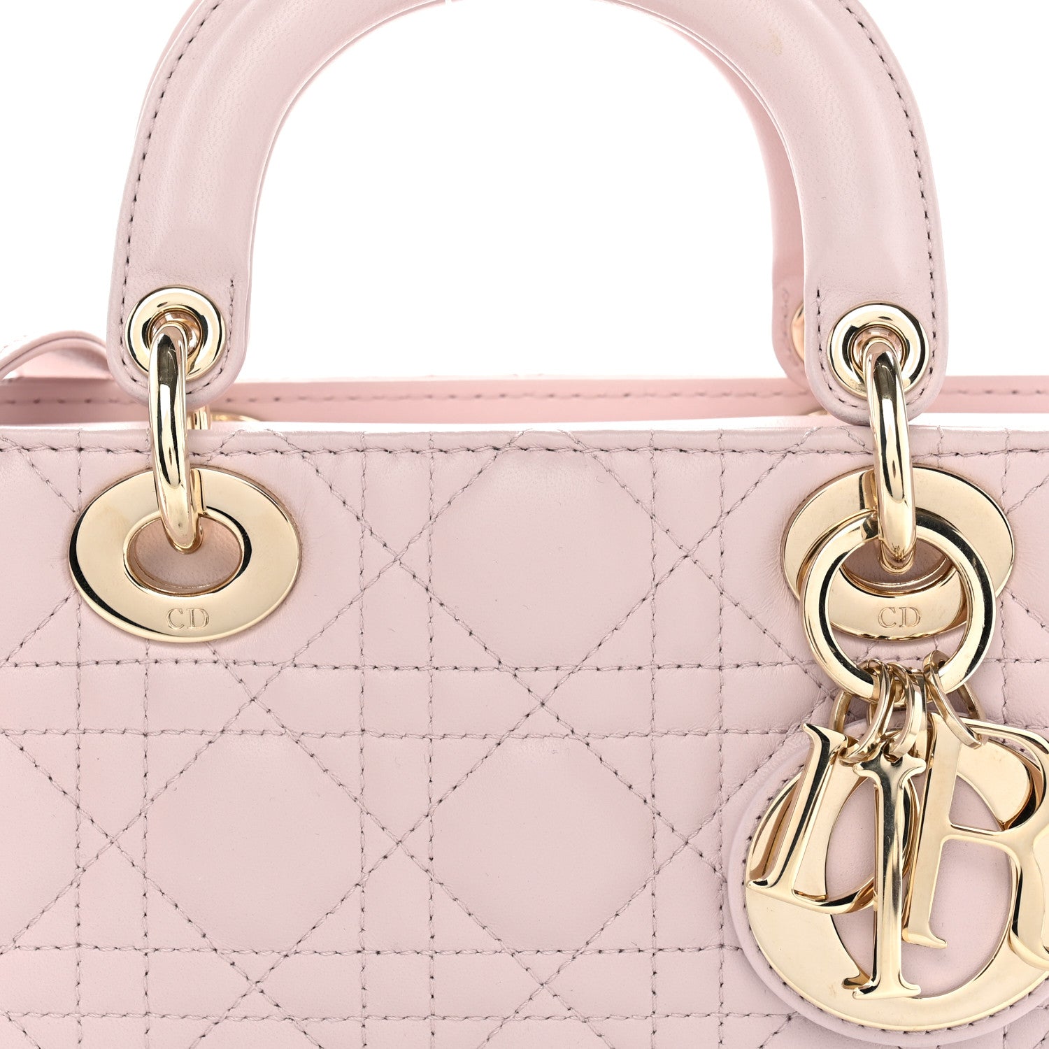 Christian Dior Lambskin Cannage Medium Lady D-Joy Light Pink 8 of 11