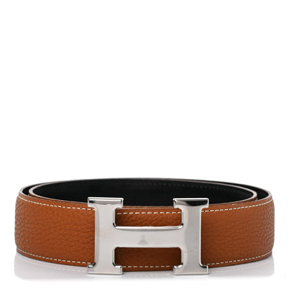 Hermes Swift Togo 32mm H Belt 70 Black Gold 1 of 4