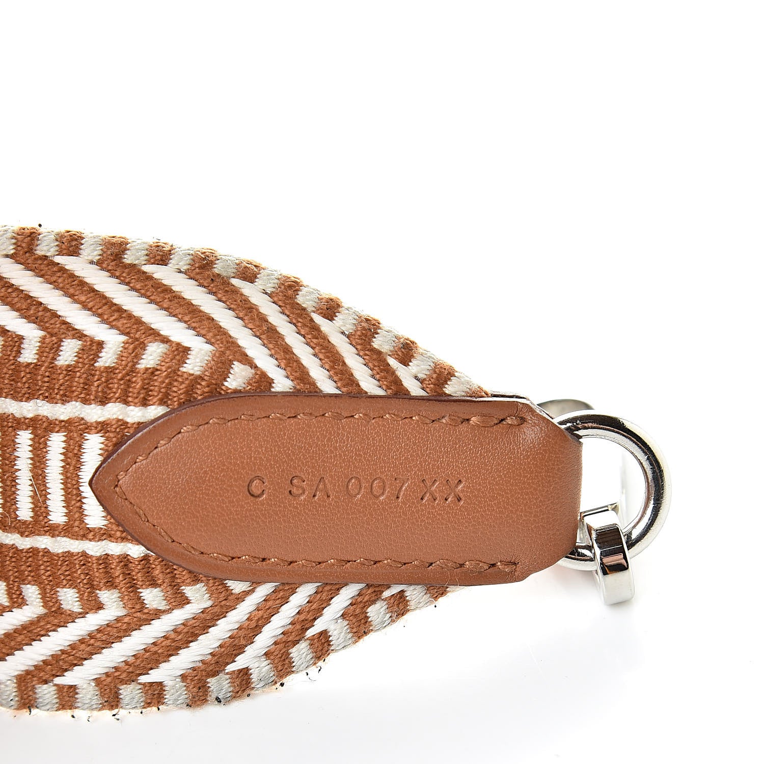 Hermes Toile Swift 50mm Sangle Cavale Shoulder Strap Ecru Beige Gold 4 of 6