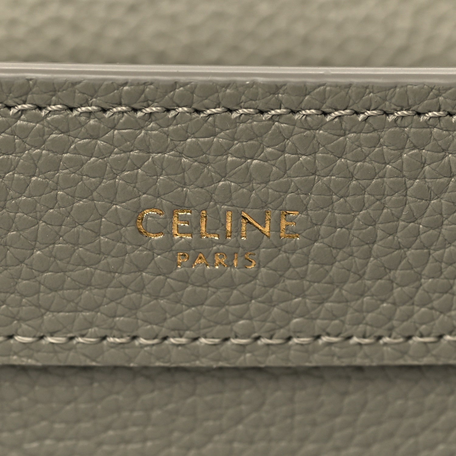 Celine Drummed Calfskin Nano Luggage Green 5 of 6
