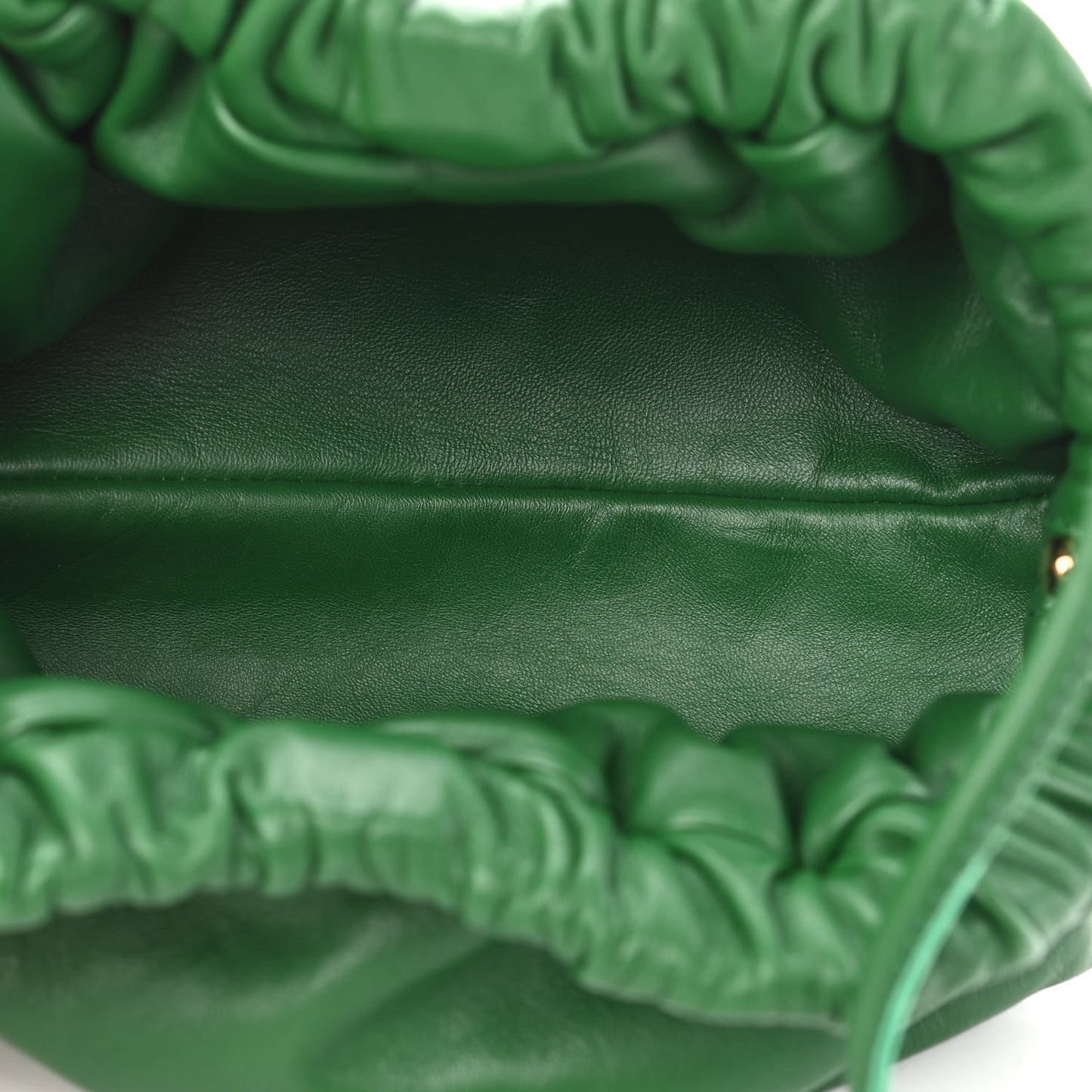 Lambskin Mini Cloud Clutch Green
