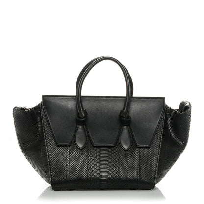 Celine Python Small Tie Knot Tote Black 1 of 6