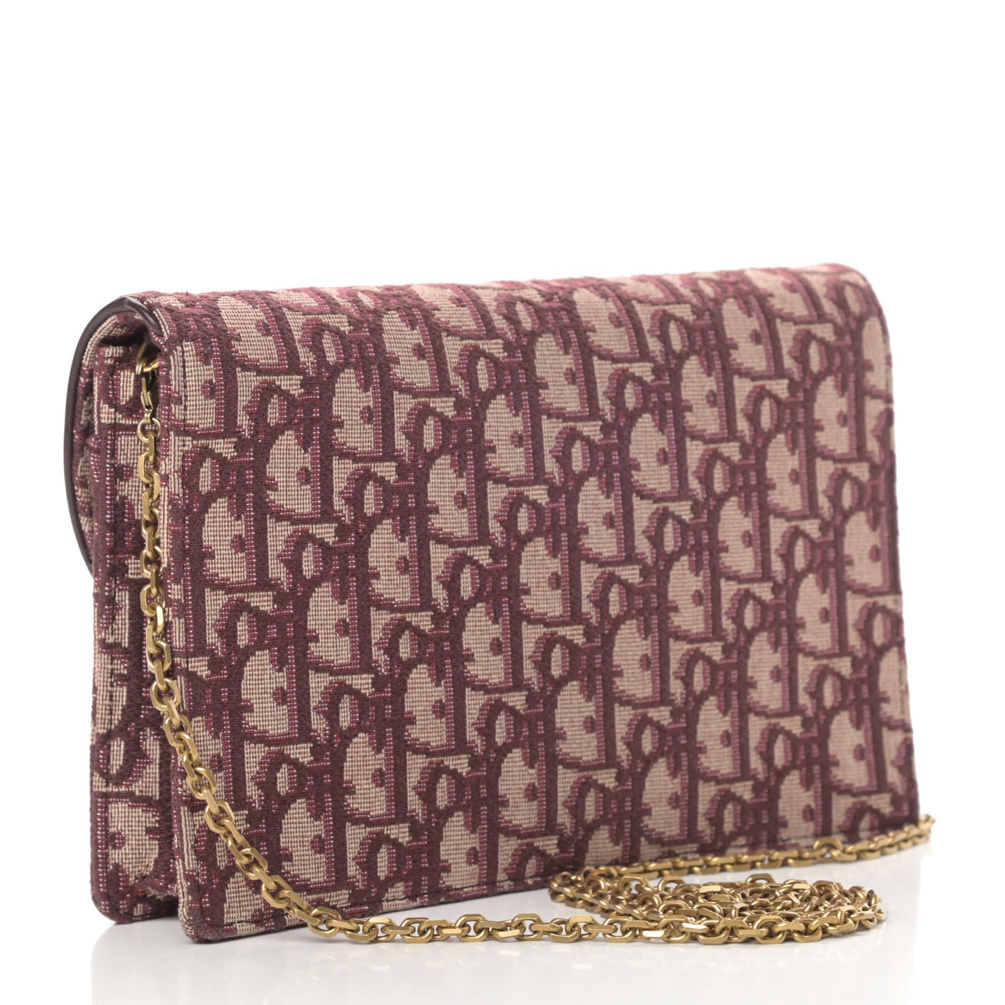 Oblique Saddle Chain Pouch Burgundy