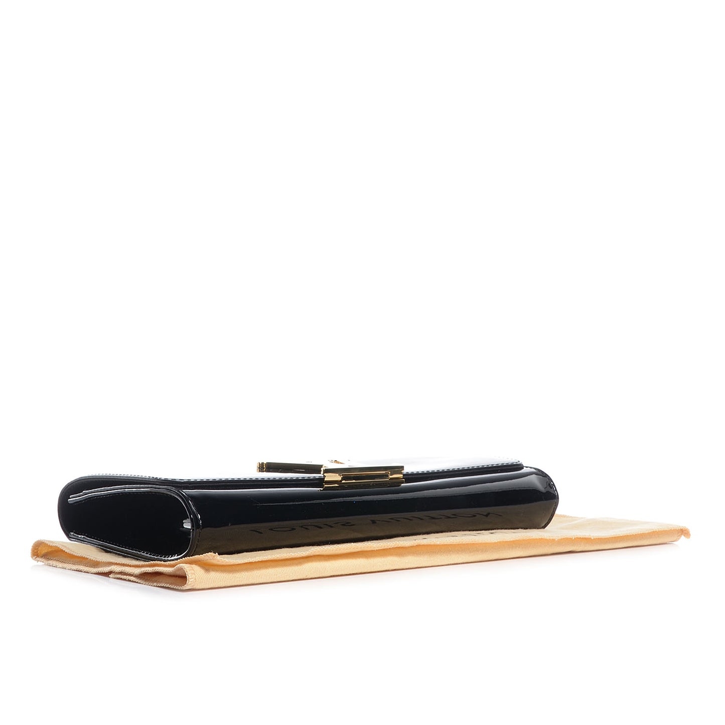 Patent Louise Clutch Black