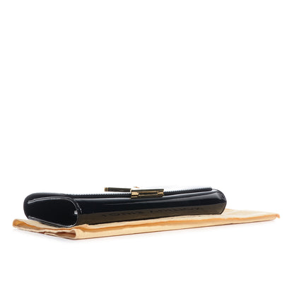 Louis Vuitton Patent Louise Clutch Black 4 of 7