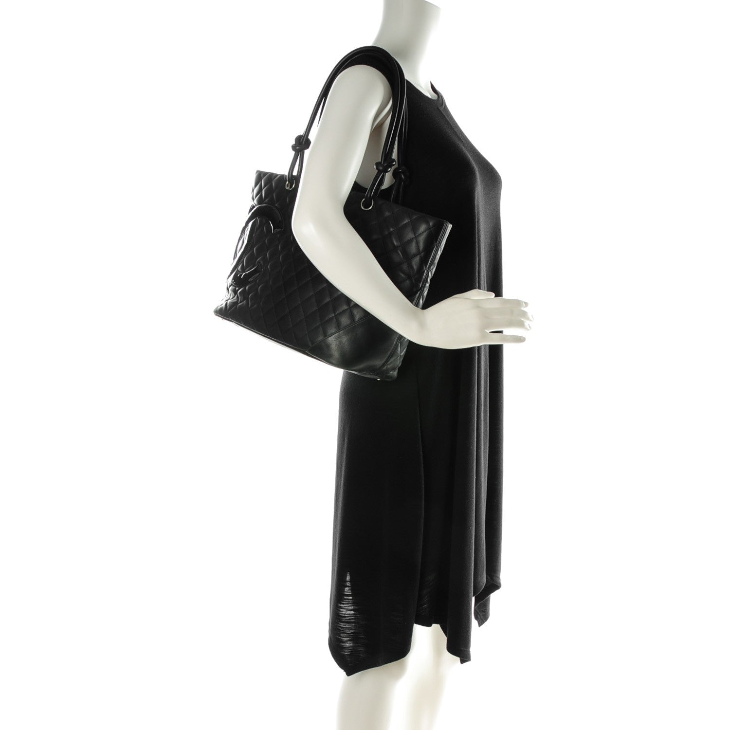 Chanel Calfskin Quilted Large Cambon Tote Black 2 of 10