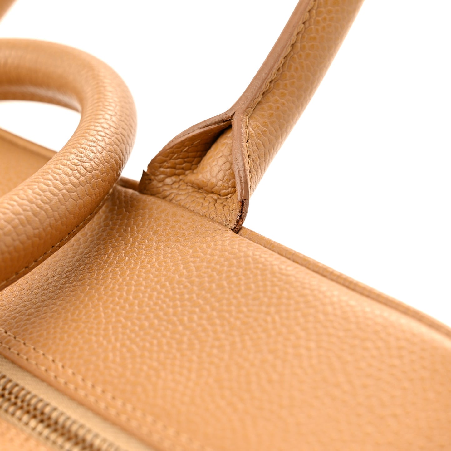 Caviar Quilted Large Bowler Bag Beige