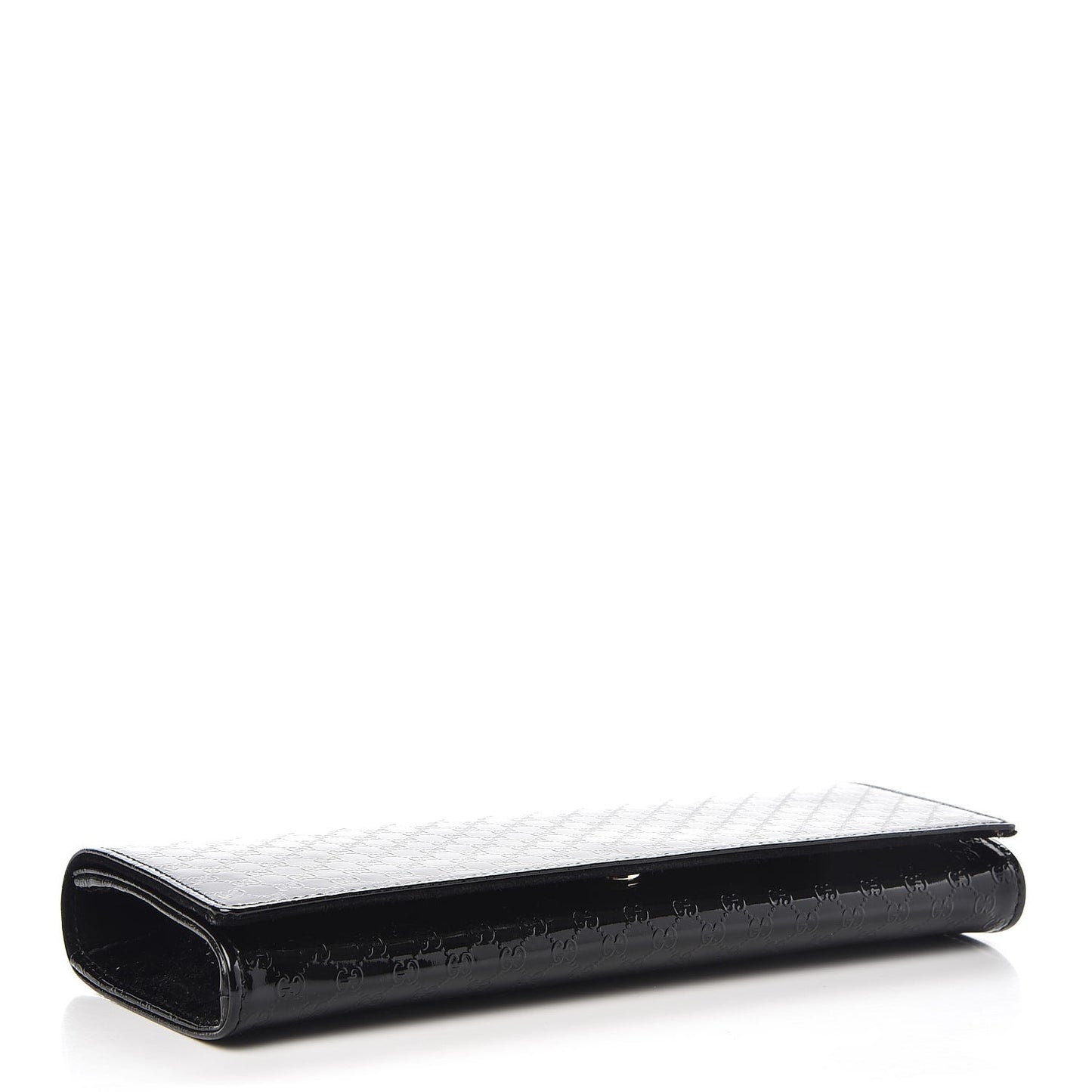 Patent Microguccissima Small Broadway Clutch Black