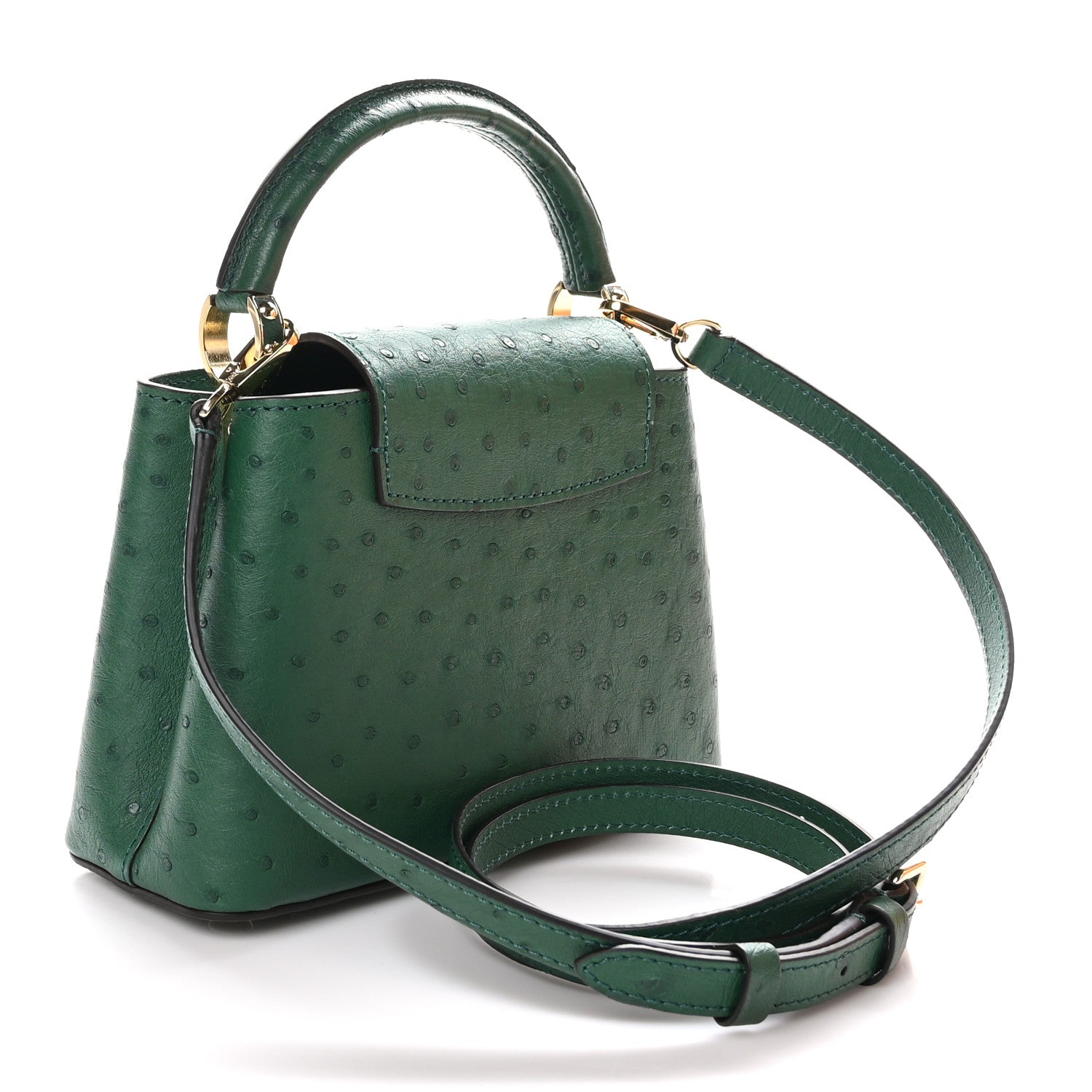 Louis Vuitton Ostrich Capucines Mini Mint 3 of 10