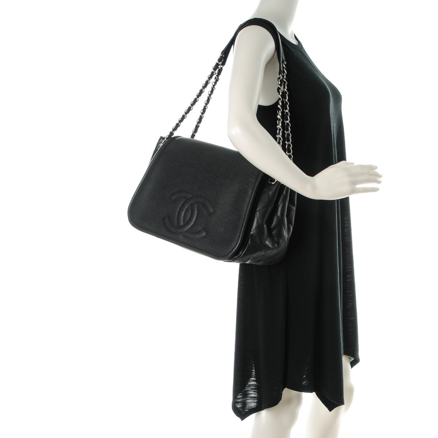 Chanel Caviar Timeless CC Accordion Flap Black 2 of 7
