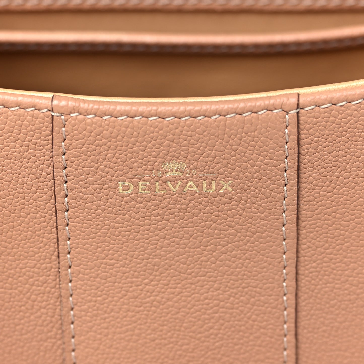 Grained Calfskin Mini Brillant Satchel Nude