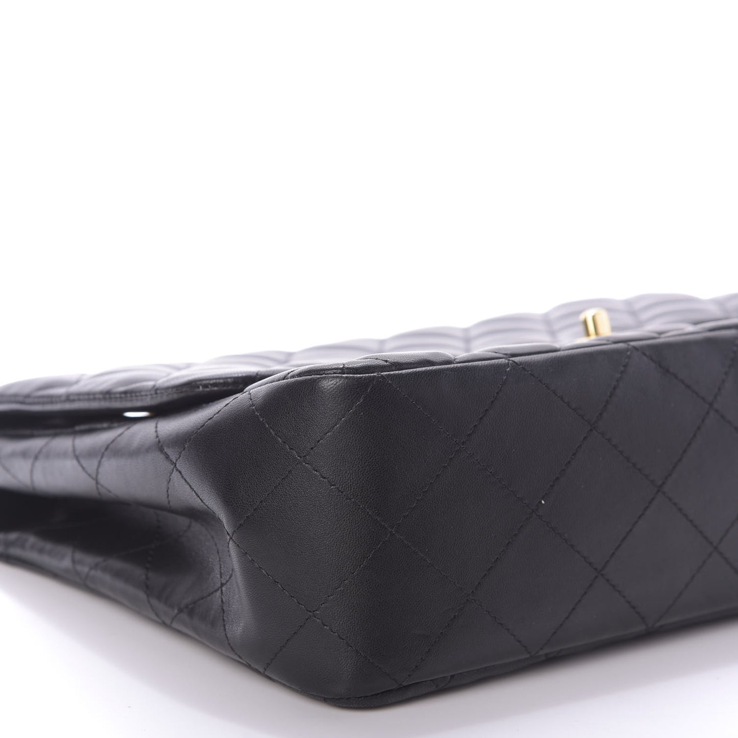 Lambskin Quilted Jumbo Single Flap Black