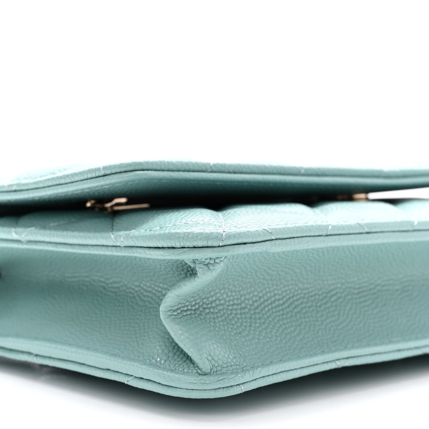 Chanel Caviar Quilted Wallet On Chain WOC Light Blue 9 of 11