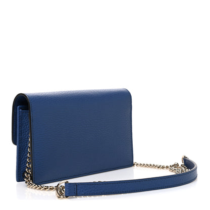 Gucci Dollar Calfskin Interlocking G Chain Wallet Caspian 3 of 12