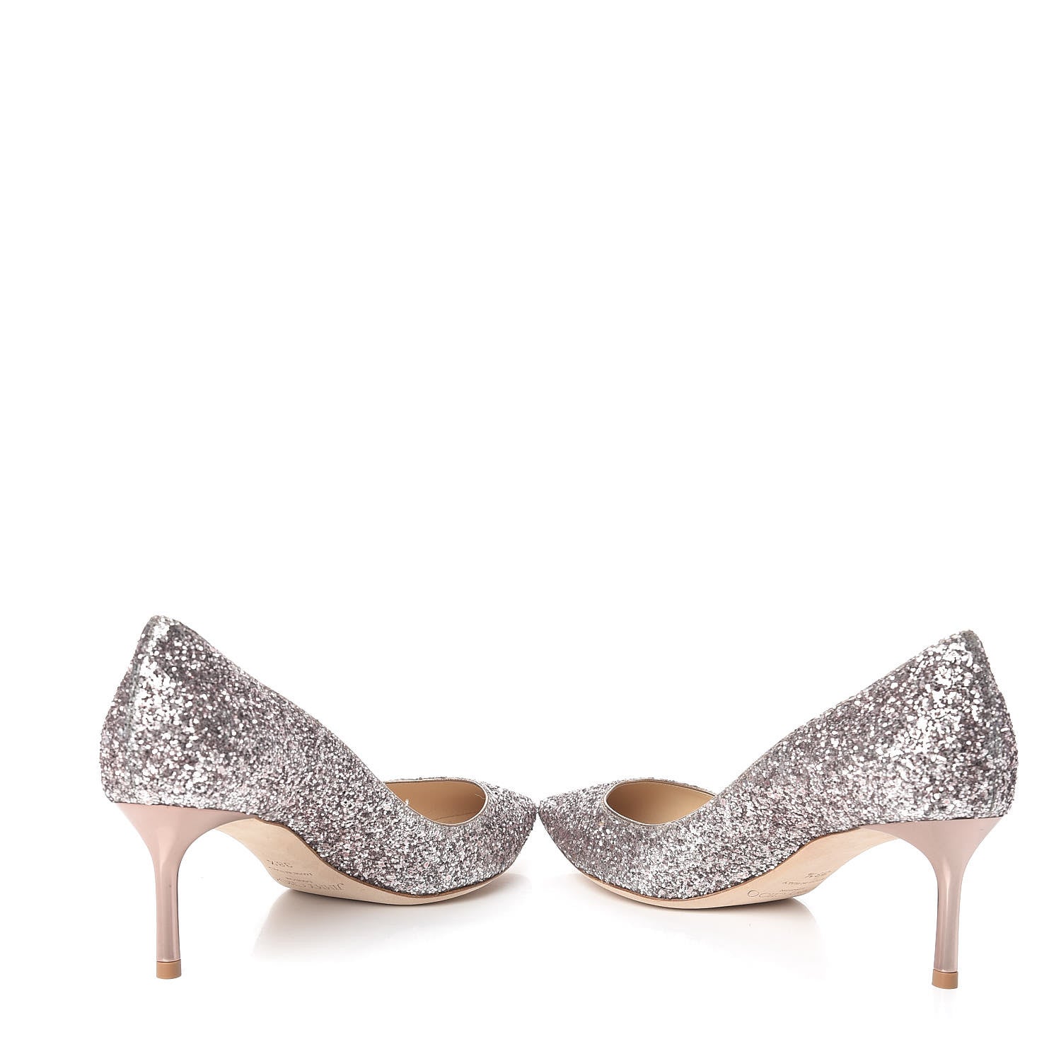 Jimmy Choo Glitter Pointy Toe Romy 60 Pumps 38.5 Tea Rose 5 of 10