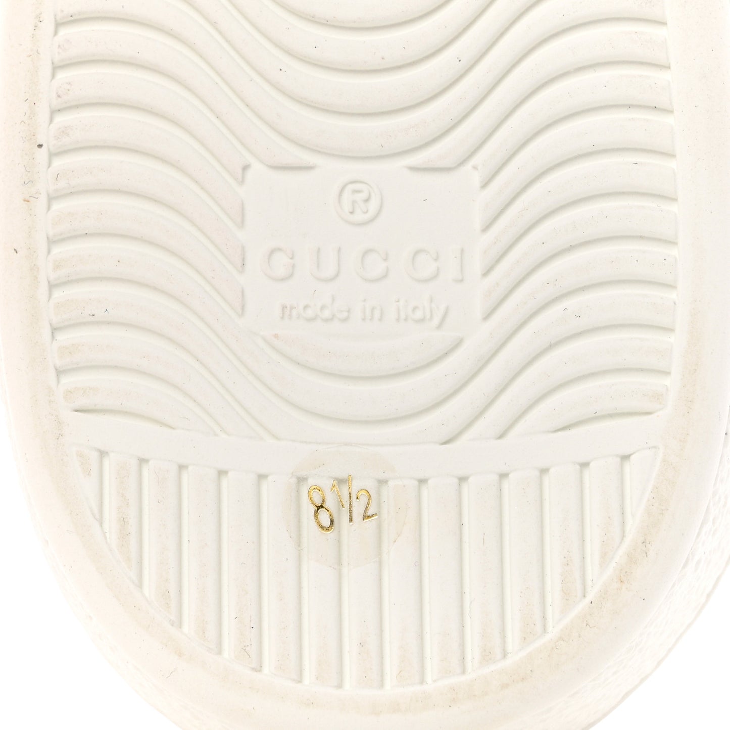 Calfskin Web Interlocking G Mens Ace Sneakers 8.5 White