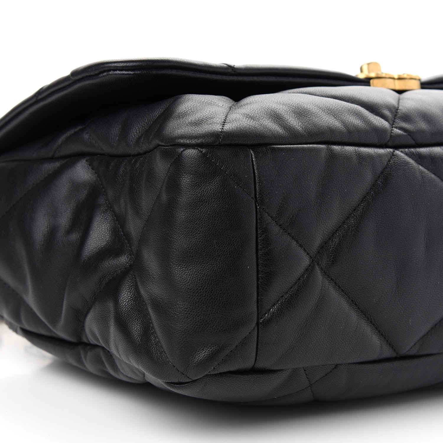 Chanel Goatskin Quilted Maxi Chanel 19 Flap Black 8 of 9