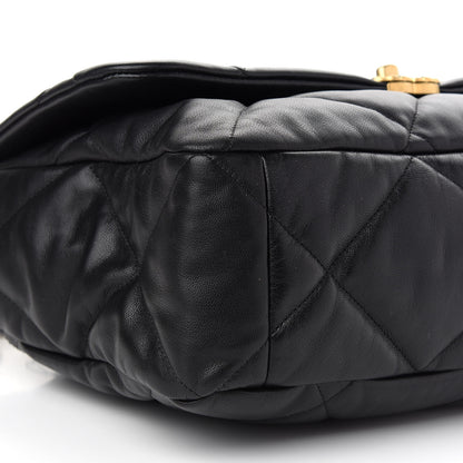 Chanel Goatskin Quilted Maxi Chanel 19 Flap Black 8 of 9