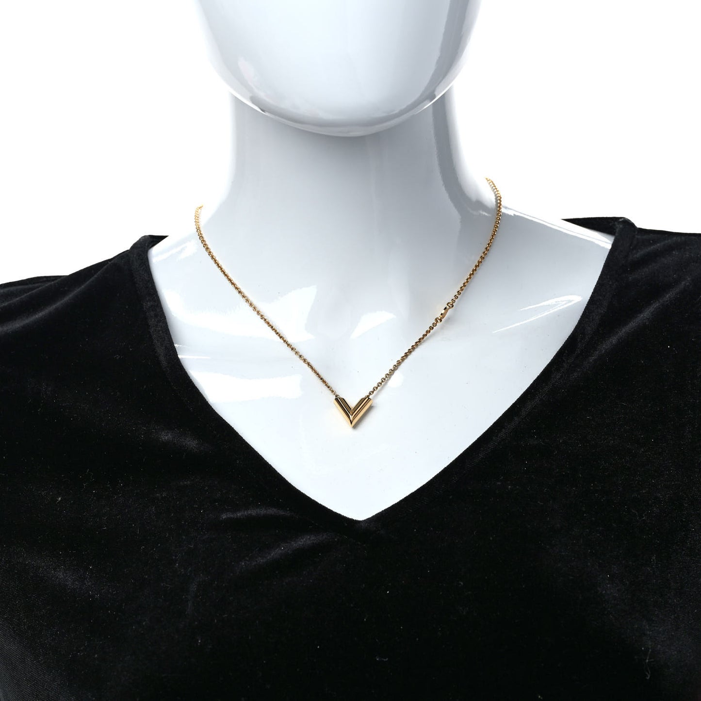 Brass Essential V Necklace Gold