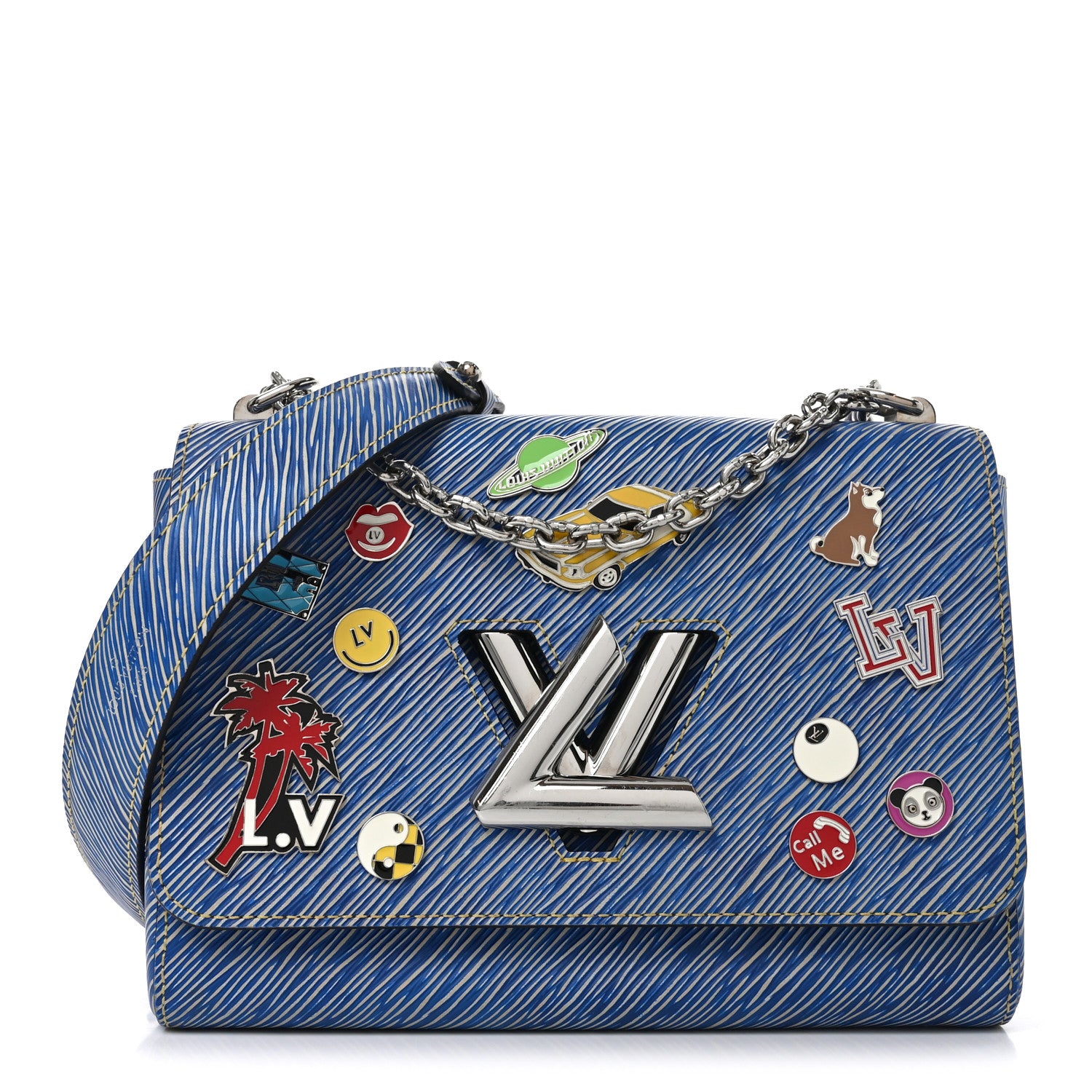 Louis Vuitton Epi Pins Twist Shoulder Bag MM Denim Light 1 of 9