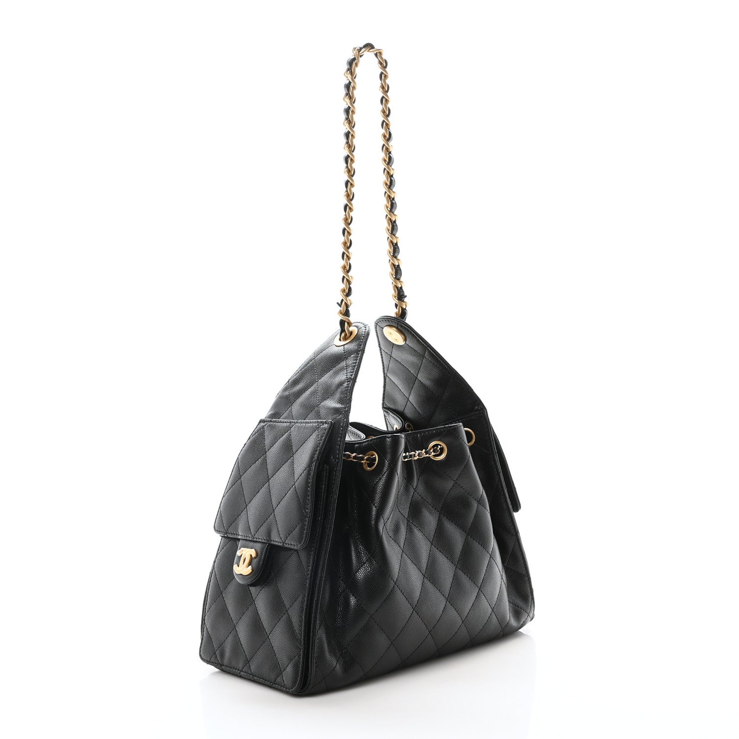 Caviar Quilted Small Chanel 25 Handbag Black