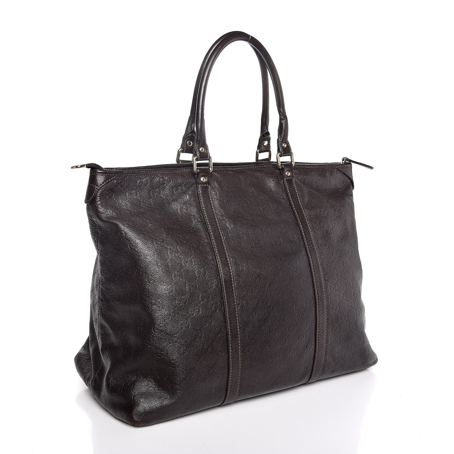 Gucci Guccissima Medium Joy Tote Bag Dark Brown 3 of 12