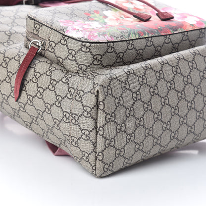 Gucci GG Supreme Monogram Blooms Medium Single Buckle Backpack Beige Multicolor Dry Rose 7 of 8