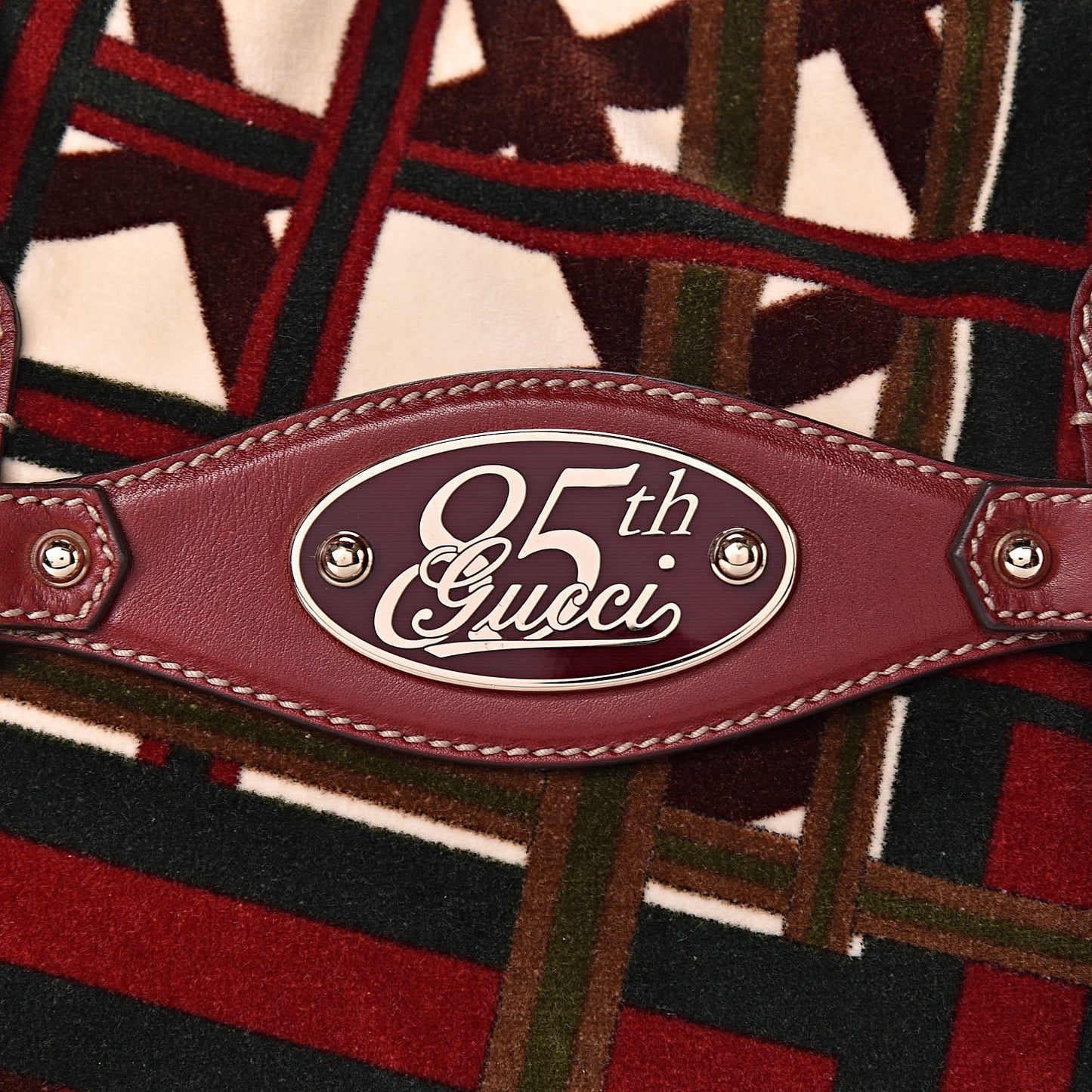 Velvet Large Horsebit 85th Anniversary Hobo Bordeaux Black