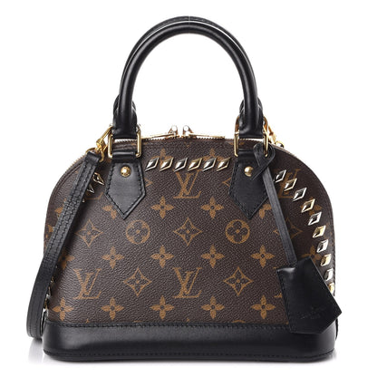 Louis Vuitton Monogram Macassar Studded Alma BB 1 of 7