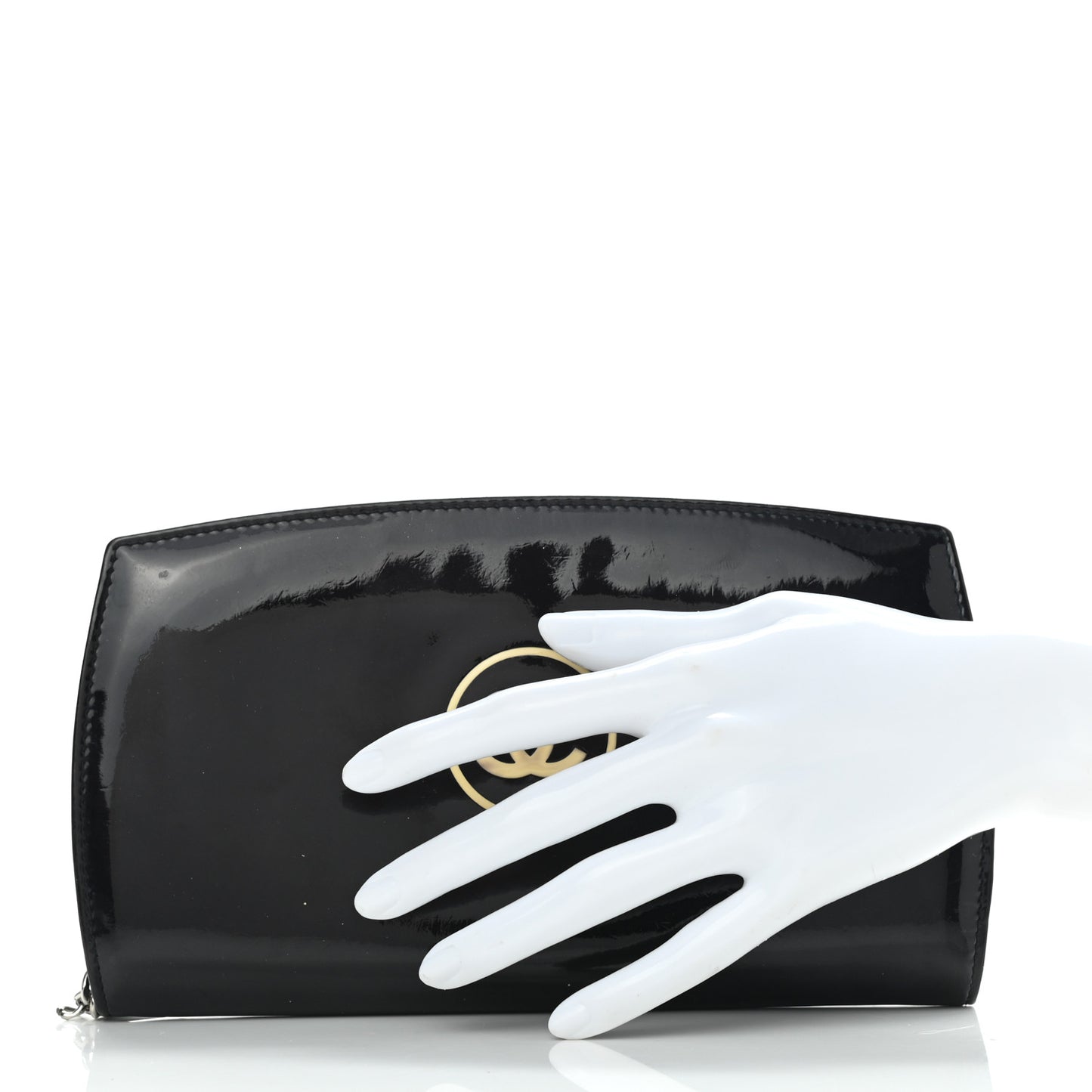 Patent Trousse Maquil Wallet Black