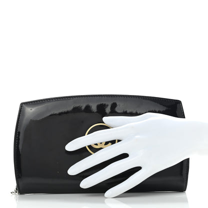 Chanel Patent Trousse Maquil Wallet Black 2 of 8