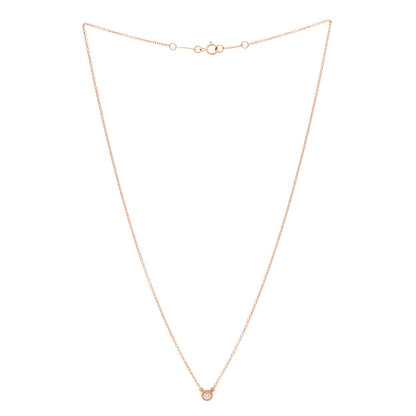Tiffany 18K Rose Gold Diamond .10ct Elsa Peretti Diamonds by the Yard Pendant Necklace 3 of 5