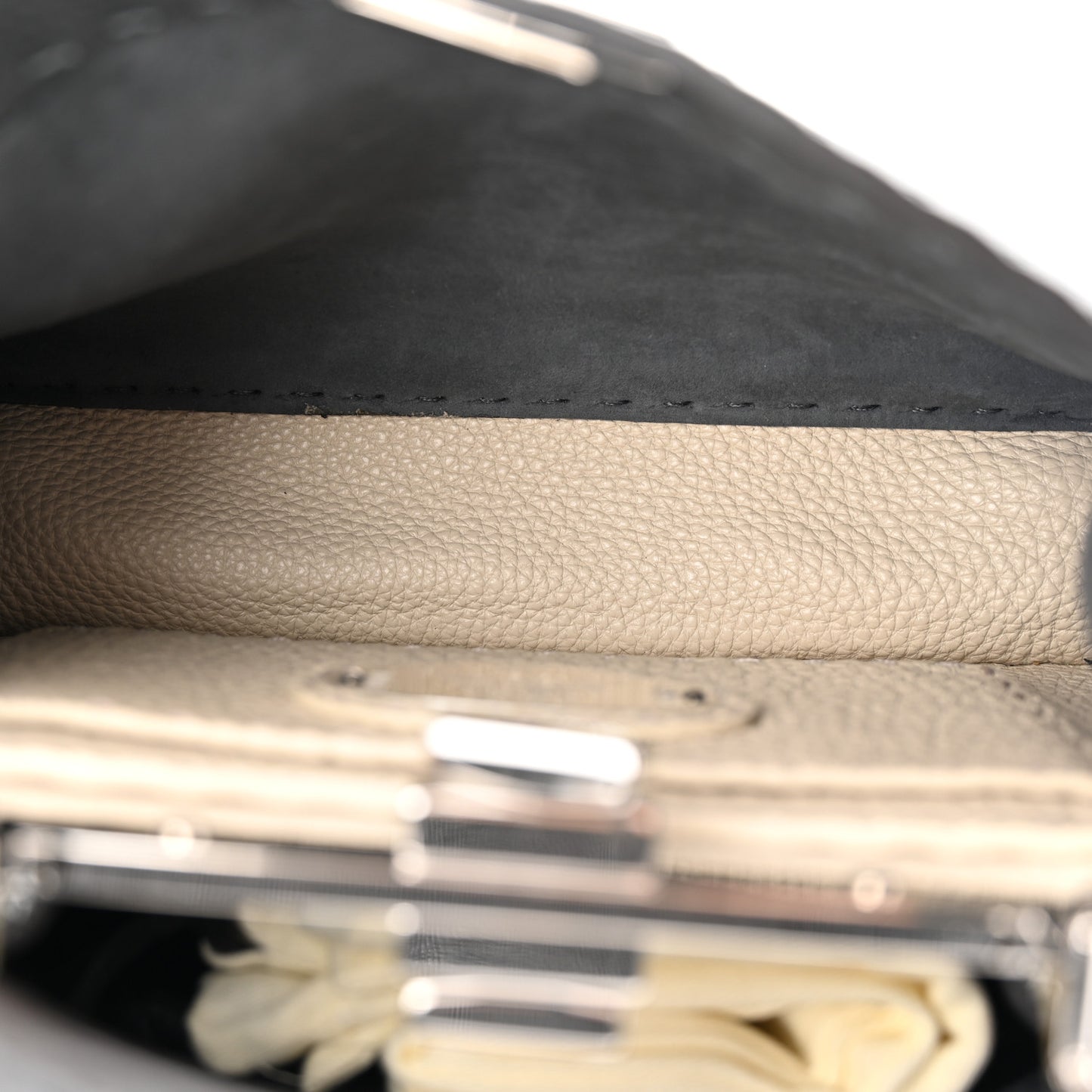 Cuoio Romano Selleria Chamois Small Peekaboo I SEE U Satchel Asfalto Camelia