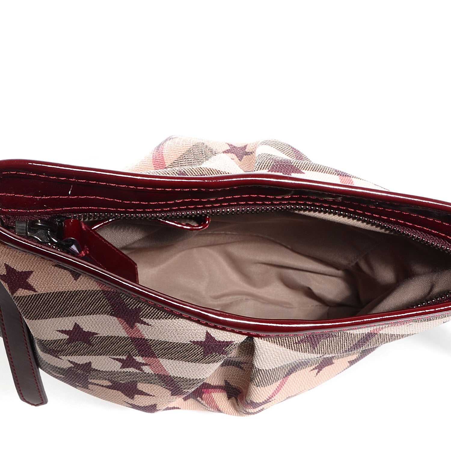 Burberry Patent Supernova Check Stars Small Julia Crossbody Bag Berry Red 5 of 8
