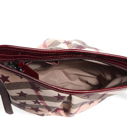 Burberry Patent Supernova Check Stars Small Julia Crossbody Bag Berry Red 5 of 8