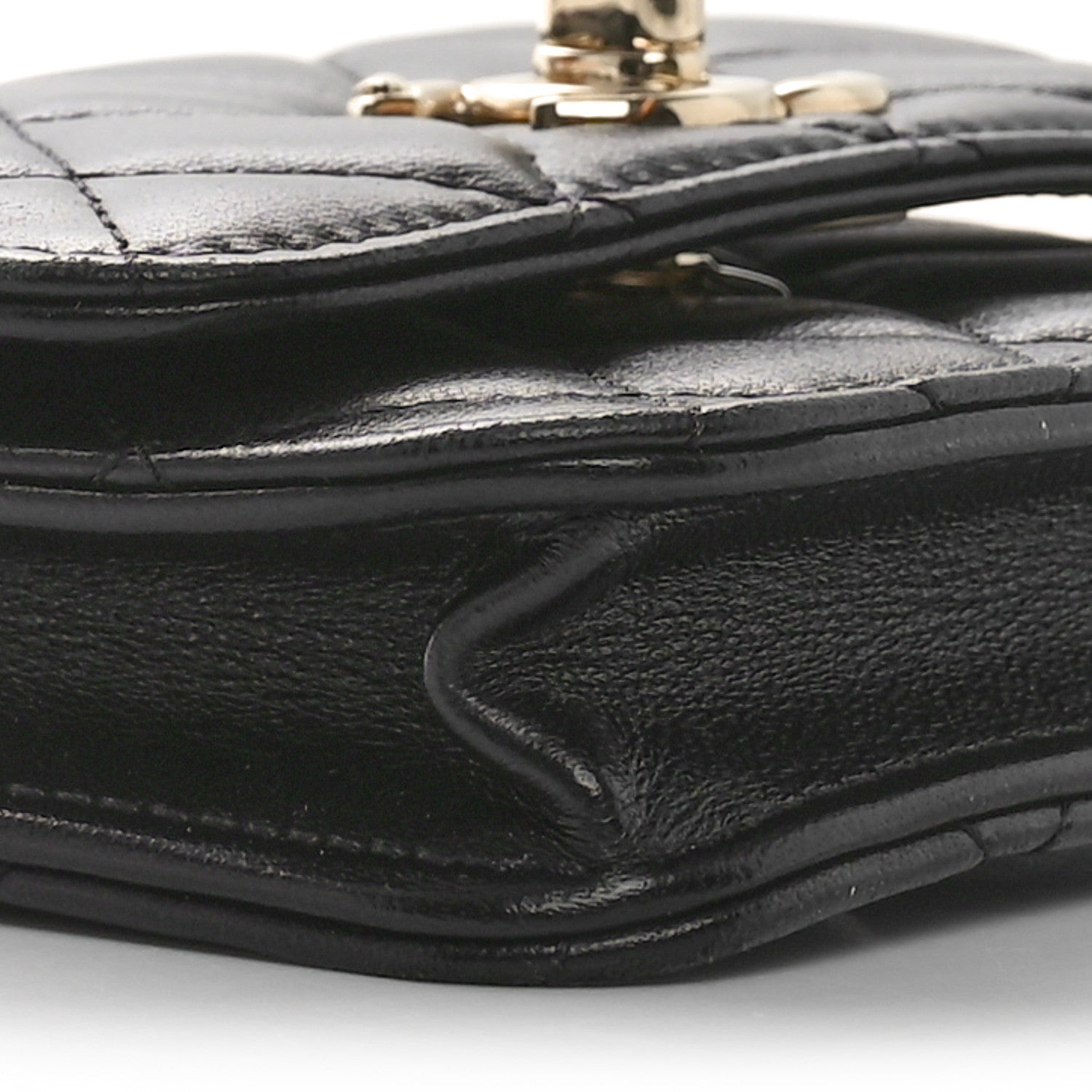 Chanel Lambskin Quilted Trendy CC Card Holder On Chain Black 10 of 11