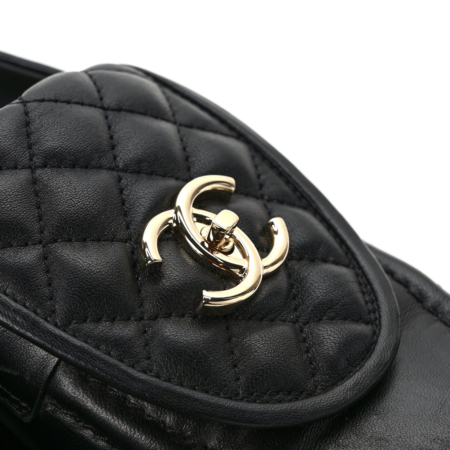 Chanel Lambskin Quilted CC Turnlock Loafers 39.5 Black 11 of 12