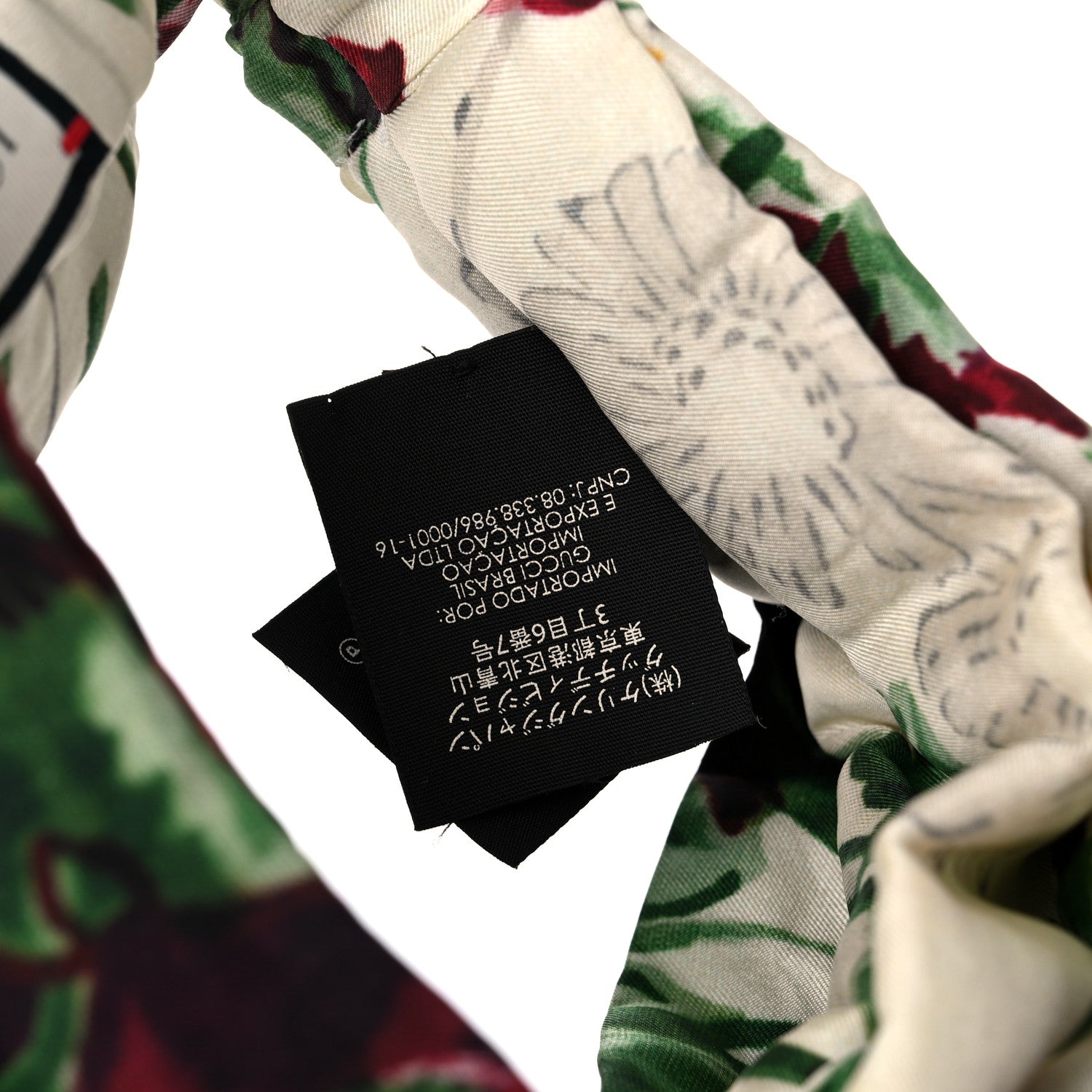 Gucci Silk Flora Print Headband M Multicolor 5 of 9