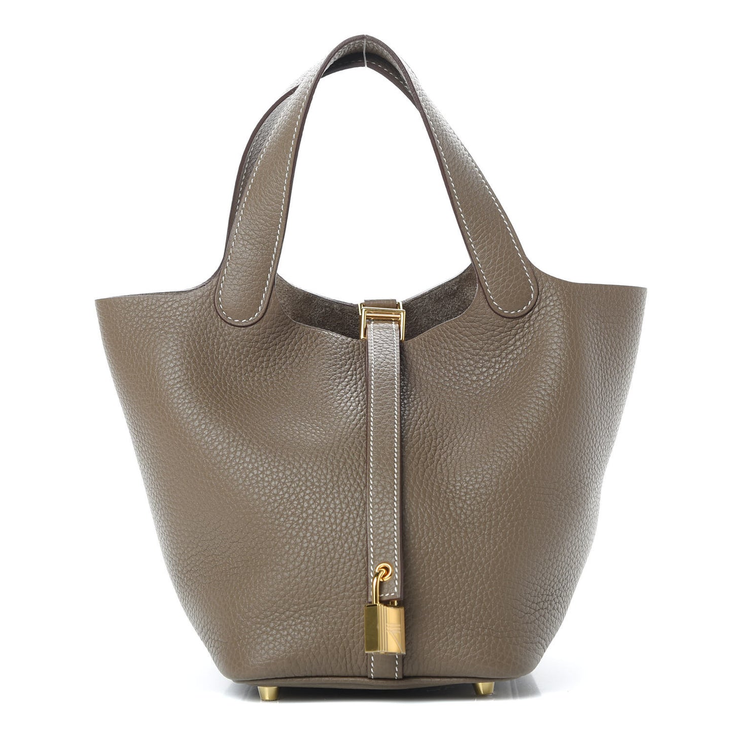 Taurillon Clemence Picotin Lock 18 PM Etoupe