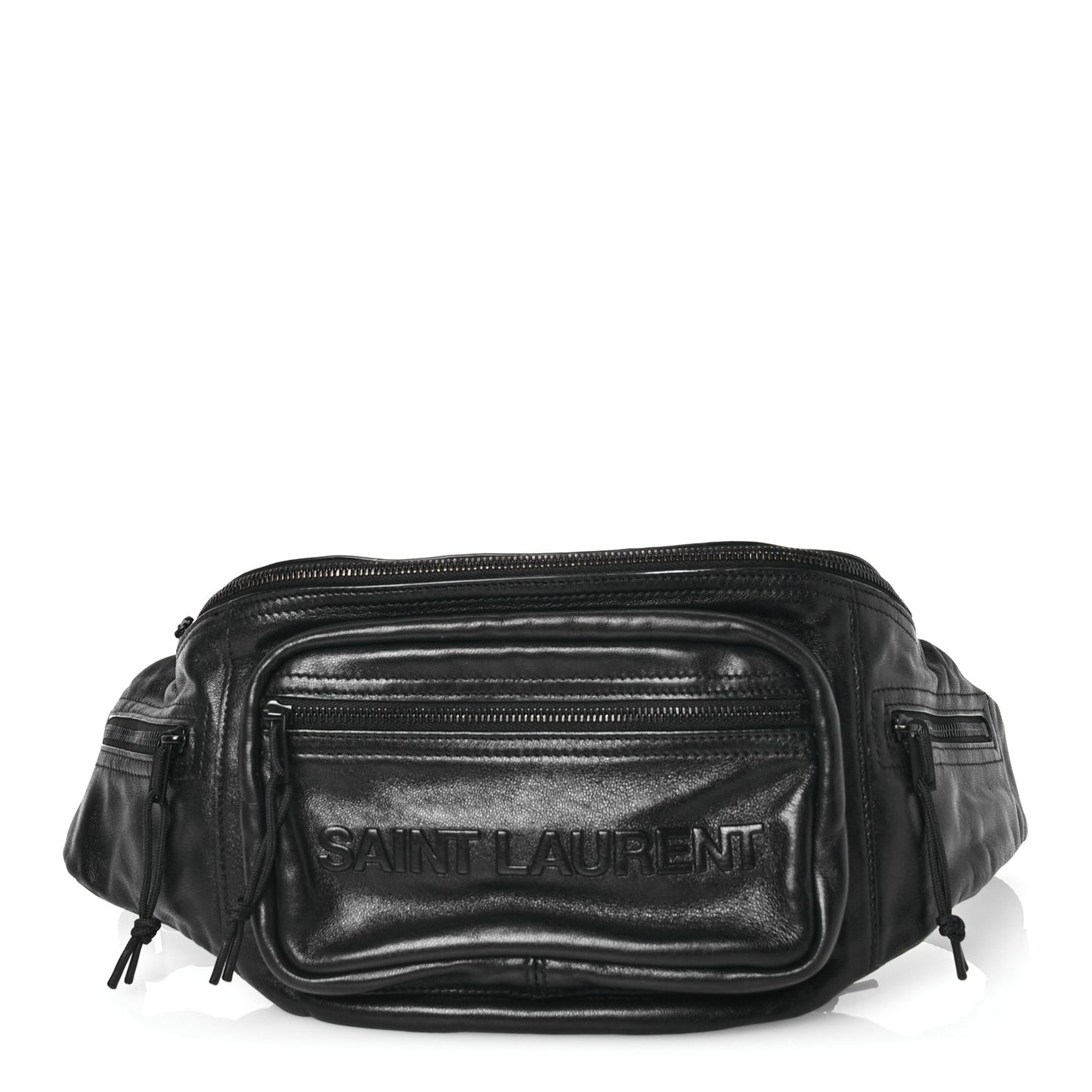 Lambskin Logo Ripstop Body Belt Bag Black