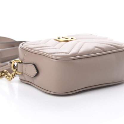 Gucci Calfskin Matelasse Mini GG Marmont Chain Shoulder Bag Porcelain Rose 5 of 8